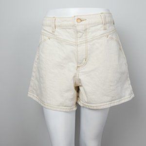 Universal Threads Cream with Tan Stitching Vintage Western Style Shorts 10
